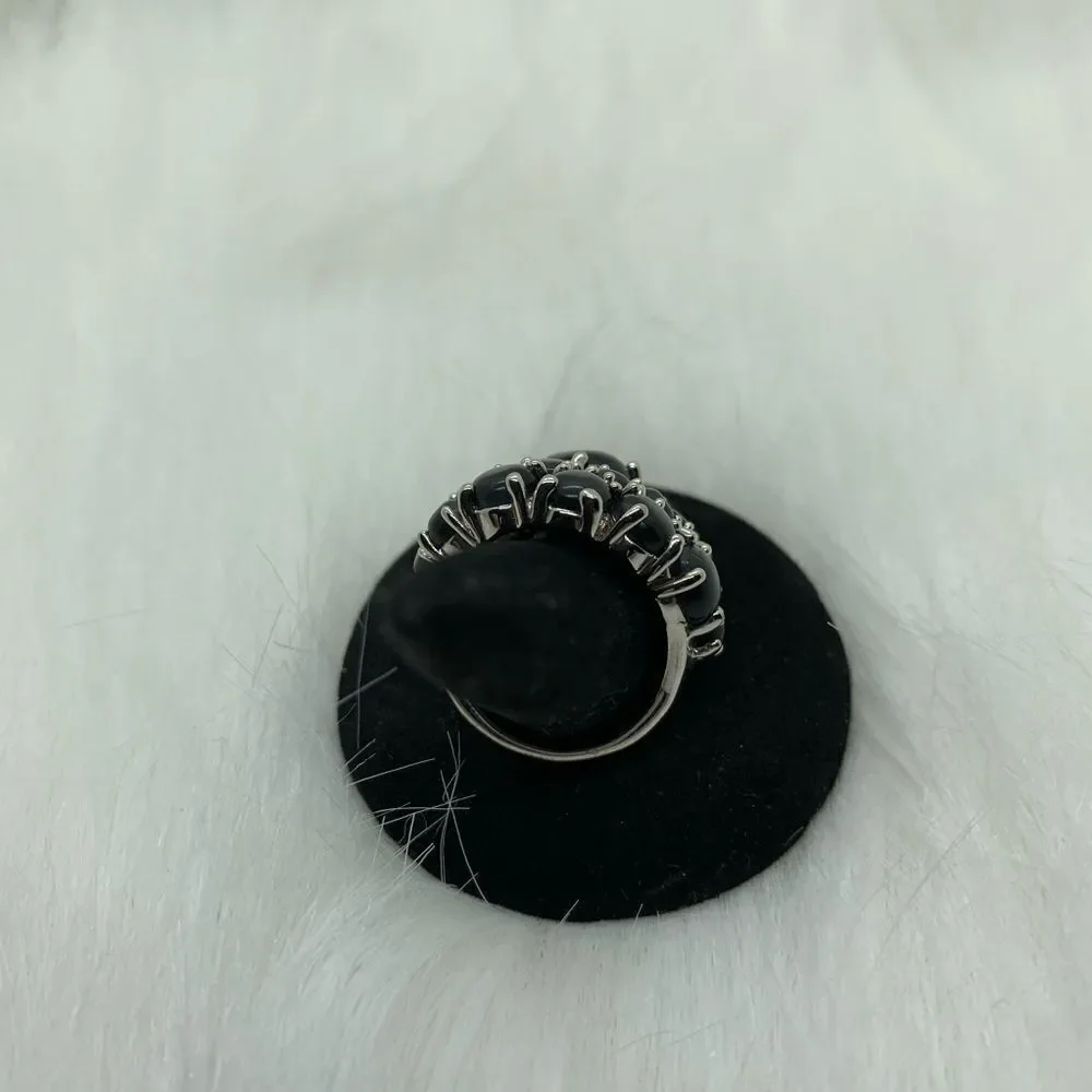 Navy Catseye Stones Ring‎